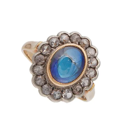 Kivisormus, koko 17, 585br,  Paino: 5 g