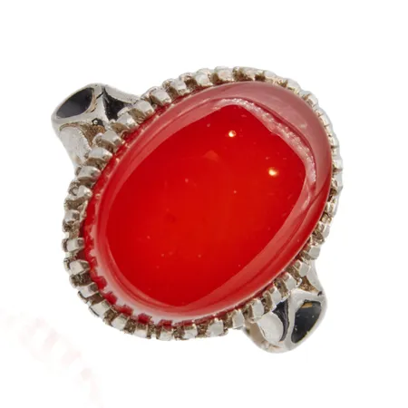 Kivisormus, koko 19½, leimaamaton 925br,  Paino: 7,1 g