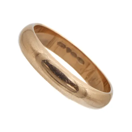 Sileä sormus, koko 16¼, kaiverrettu, 585,  Paino: 2,8 g