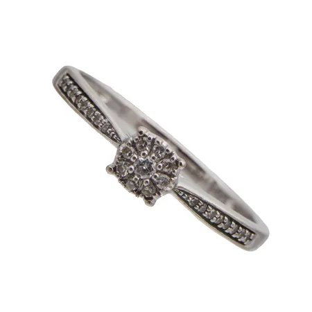 Timanttisormus 23xn.0.005ct, koko 18½, 585br valkokulta,  Paino: 2,2 g