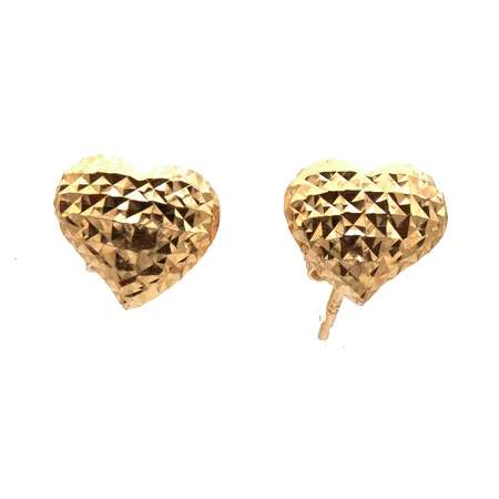 Sydän-korvakorut, korkeus 10mm, 750,  Paino: 1,6 g