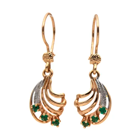 Kivikorvakorut, korkeus 27mm, 585br,  Paino: 1,6 g