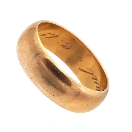 Sileä sormua, kaiverrettu, koko 17, 750,  Paino: 5,9 g