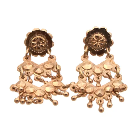 Korvakorut, korkeus 41mm, toinen tausta puuttuu, 585,  Paino: 14,2 g