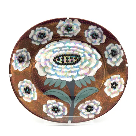 Koristelautanen, Fiori, Arabia, Birger Kaipiainen, 1660/2000, mitat 250x225mm