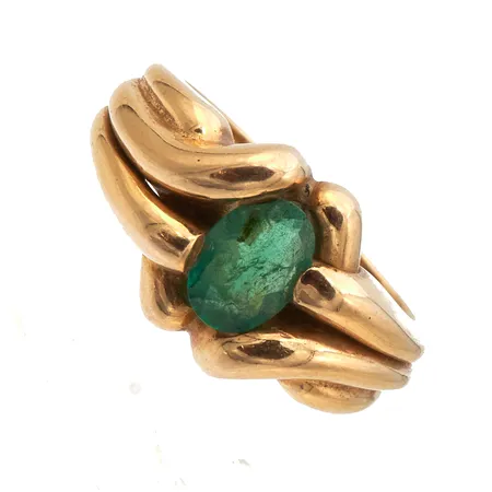 Kivisormus, kivi kulunut, koko 17¼, 750br,  Paino: 8,6 g