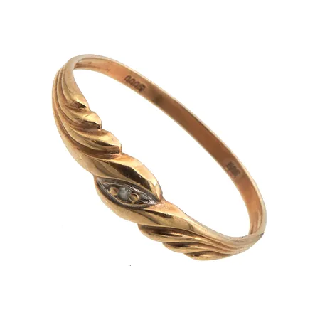 Viallinen timanttisormus 1xn.0.005ct, 585,  Paino: 0,6 g