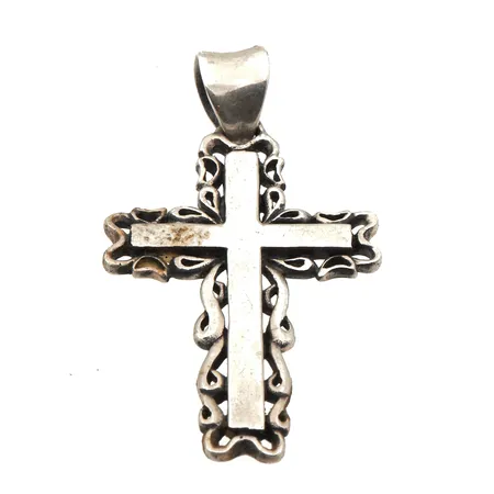 Risti-riipus, korkeus 47mm, 925,  Paino: 6,6 g