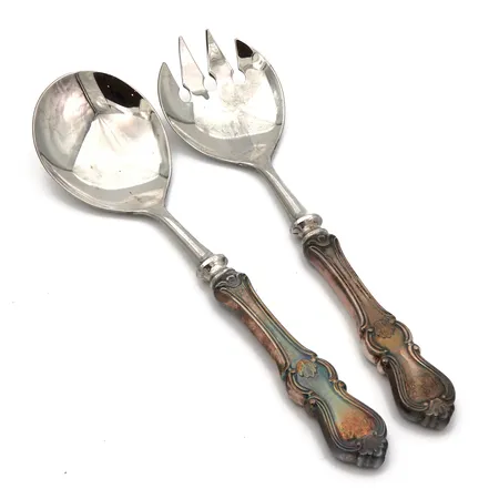 Salaattiottimet, Romantica kaiverrettu, pituus 222mm, 830br, Paino: 196,2 g