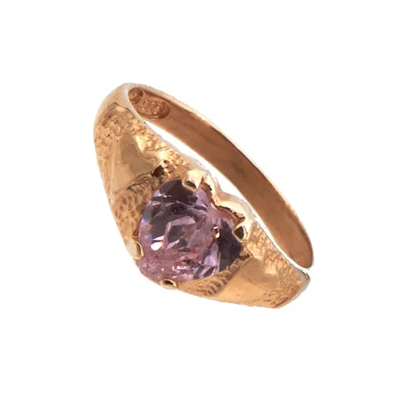 Kivikastesormus, koko 9½, 585br,  Paino: 0,5 g