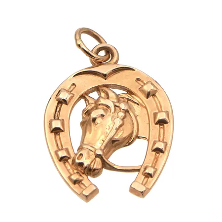 Hevosenkenkäriipus, korkeus 34mm, ketjun lenkin Ø 5mm, 585, Paino: 4,2 g