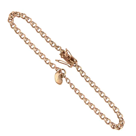 Bismarck-ranneketju sydän-riipuksella, pituus 180mm, 585, Paino: 3 g