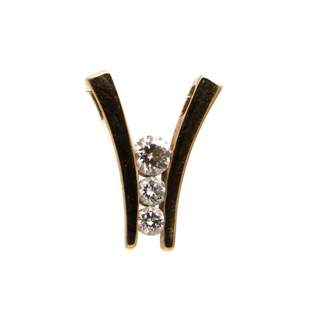 Timanttiriipus 2xn.0.12ct ja1xn0.20ct, korkeus 20mm, 585,  Paino: 2,9 g