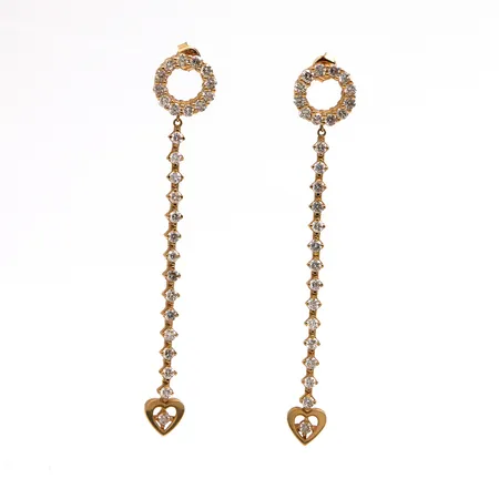 Timanttikorvakorut 54xn.0.06ct, korkeus 75mm, 585br,  Paino: 8,6 g