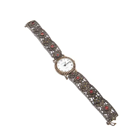 Hopearannekello, Judith Jack, rannekeen pituus 160mm, Quartz, paristo loppu, ei toiminta takuita, 800br,  Paino: 44,9 g