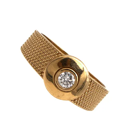 Timanttisormus 1xn.0.20ct, koko 18½, 585,  Paino: 5,7 g