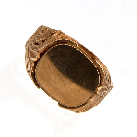 Kuvioitu kantasormus, koko 21, 585,  Paino: 10 g