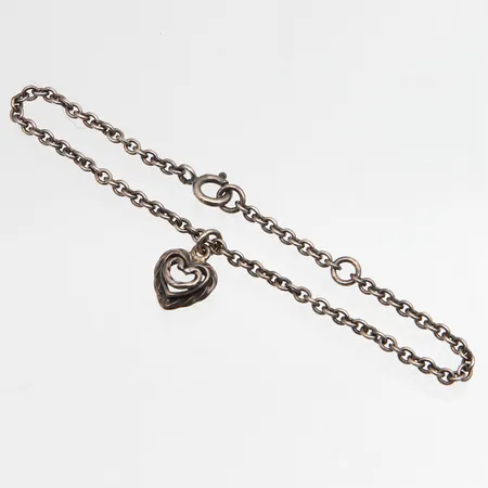 Rannekoru, Kalevala Koru Talon sydän, pituus 165- ja 185mm, 925,  Paino: 4,5 g