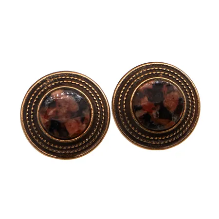 Korvakorut, Kalevala, Ø 17mm, graniittia ja pronssia