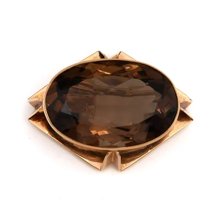 Savukvartsi-rintaneula riipus-lenkillä, korkeus 45mm, 585br,  Paino: 13,4 g