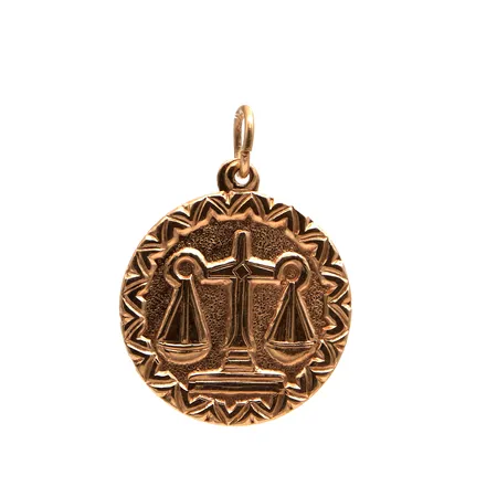 Horoskooppiriipus vaaka, Ø 15mm, 585,  Paino: 0,6 g