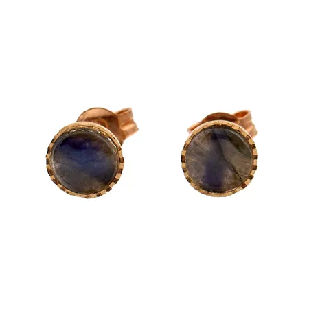 Spektroliittikorvakorut, Ø 6mm, 585br, Paino: 0,6 g