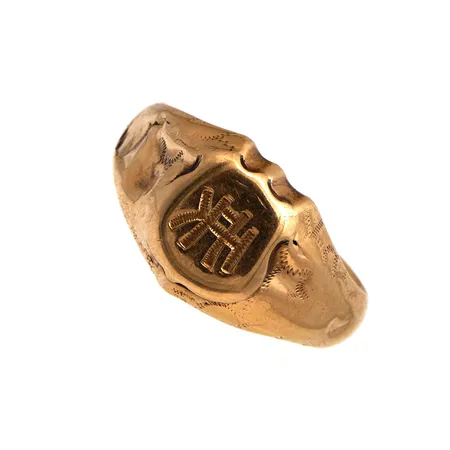 Viallinen kantasormus, koko 20¾, 750,  Paino: 6,9 g