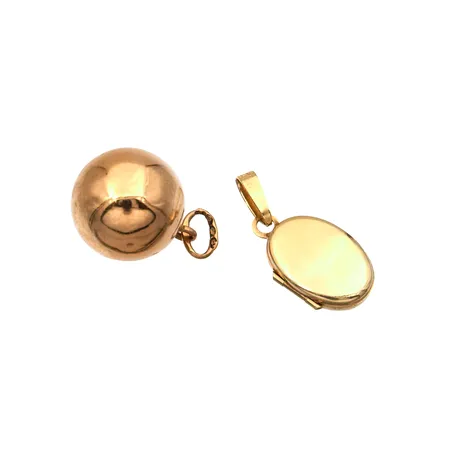 Kaksi viallista riipusta, 585,  Paino: 1,7 g