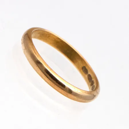 Sileä sormus, koko 18½, kaiverrettu, 750,  Paino: 3,7 g