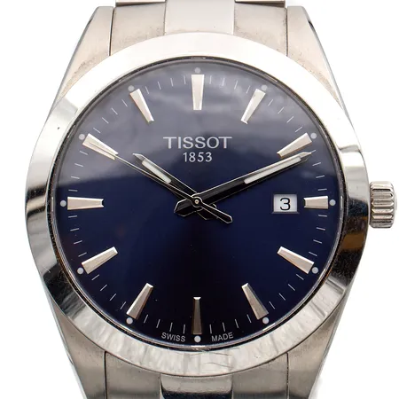Teräsrannekello Tissot, quartz, T127410A, pieniä käytön jälkiä, rungon Ø40mm, teräsrannekkeen pituus 190mm, yksi jatkopala.