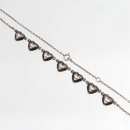 Kaulakoru, Talon Sydän, Kalevala, ketjun pituus 41,5-44,5cm, 925, Paino: 10,8 g