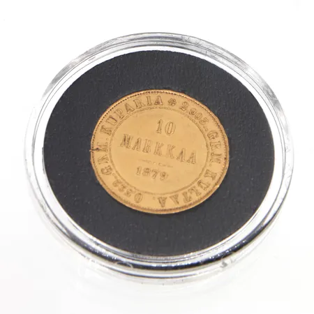 Kultaraha 10 Markkaa, 1879, 900, Paino: 3,2 g
