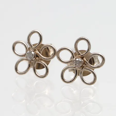 Kivikorvakorut, korkeus 8mm, 925br,  Paino: 0,6 g