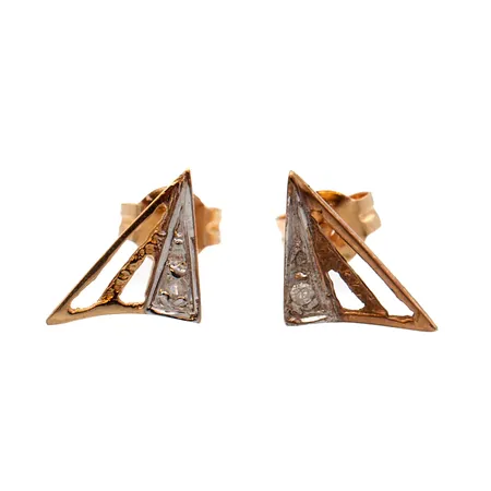 Kivikorvakorut, korkeus 9mm, 585br, Paino: 0,7 g