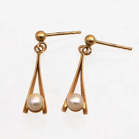 Helmikorvakorut, korkeus 25mm, taustat puuttuu, 750br,  Paino: 1,4 g