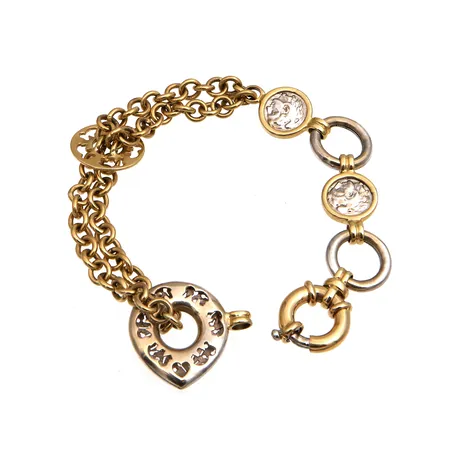 Rannekoru, pituus 205mm, 585 kelta- ja valkokulta,  Paino: 30 g