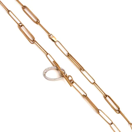 Timanttikaulakoru 27xn.0.005ct , pituus 58cm, 750br,  Paino: 32,7 g