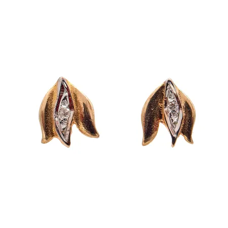 Timanttikorvakorut 2xn.0.005ct, korkeus 7mm, 585br,  Paino: 0,8 g