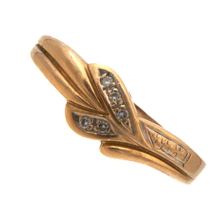 Timanttisormus 5xn.0.01ct, koko 21, 585,  Paino: 4,1 g