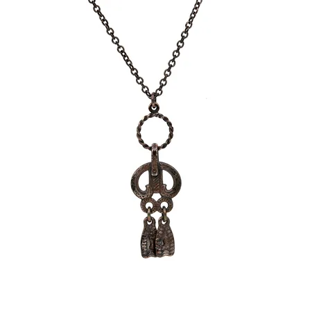 Kaulakoru, Viipurin Rinkilä, Kalevala koru, korkeus 52mm, ketjun pituus 62cm, 925,  Paino: 10,3 g