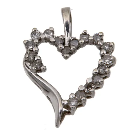 Timanttiriipus 17xn.0.005ct, korkeus 17mm, 417 valkokulta,  Paino: 0,9 g