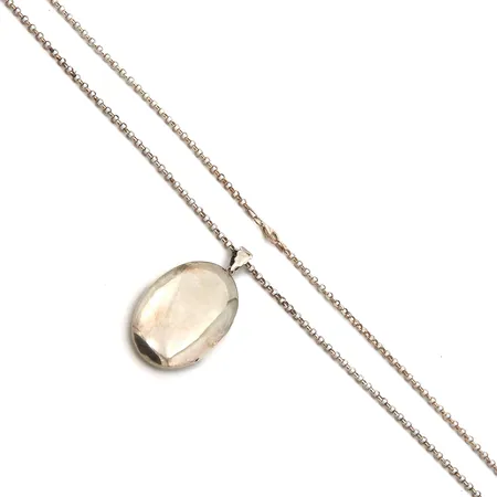 Papukaulaketju, pituus 80cm, medaljonki, korkeus 65mm, 925, Paino: 31,9 g