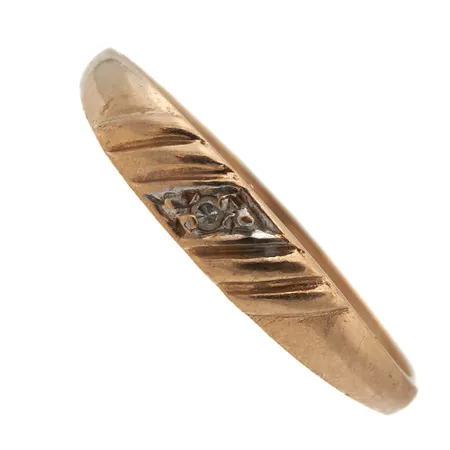 Timanttisormus 1xn.0.005ct, koko 15½, 585,  Paino: 1 g