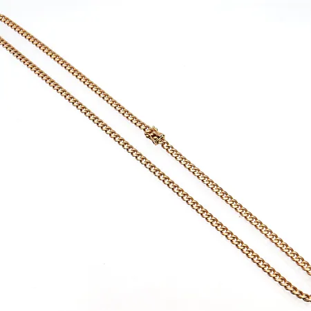 Panssarikaulaketju, pituus 48cm, leveys 4mm, Kultakeskus, 585,  Paino: 26,6 g