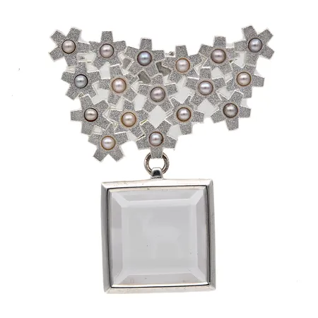 Kivirintakoru, Kalevala, Kuulas, korkeus 53mm, 925br, Paino: 21,3 g