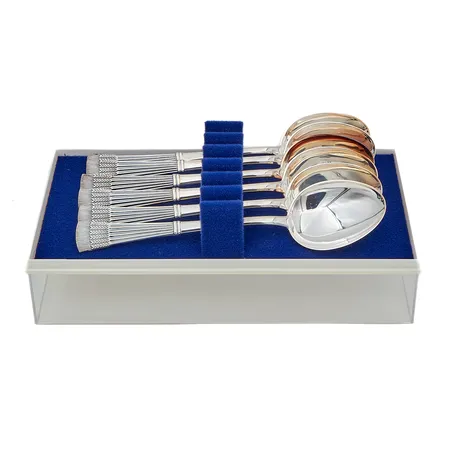 Kuusi ruokalusikkaa, Tähkä, pituus 158mm, laatikko, 830,  Paino: 184,7 g