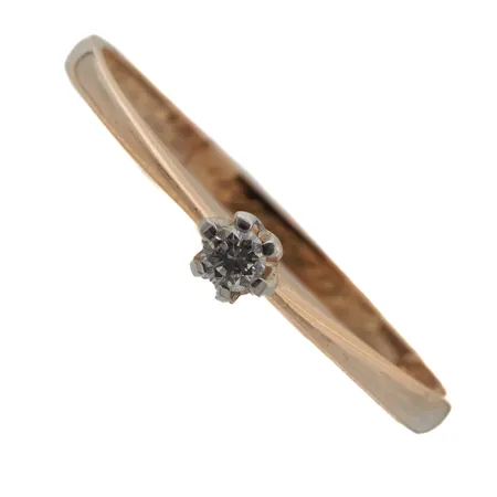 Timanttisormus 1xn.0.05ct, kaiverrettu, koko 18½, 750, Paino: 1,2 g