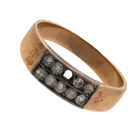 Viallinen kivisormus, 585br,  Paino: 4 g