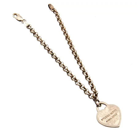 Papu-ranneketju metalli-riipuksella, pituus 180mm, leveys 4-25mm, 925br Paino: 5,3 g