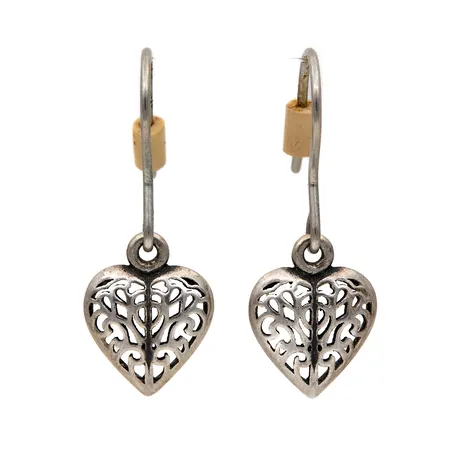 Korvakorut, Kalevala, Onnen sydän, korkeus 28mm, 925, Paino: 1,4 g